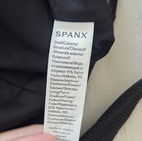 Spanx Swim Pique Longline Flounce Top In Very Black Size Small - Picture 5 of 6